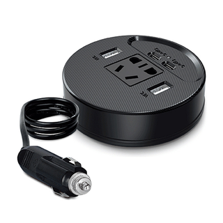 مبدل برق خودرو 150 وات برای شارژ گوشی با خروجی AC و 2 پورت USB و Type-C