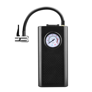 پمپ باد شارژی قابل حمل خودرو مدل RSD-DCQB07 با گیج فشار و توان 120 وات